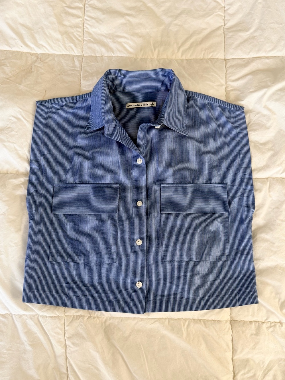 Abercrombie & Fitch Dark Blue Pinstripe Shirt